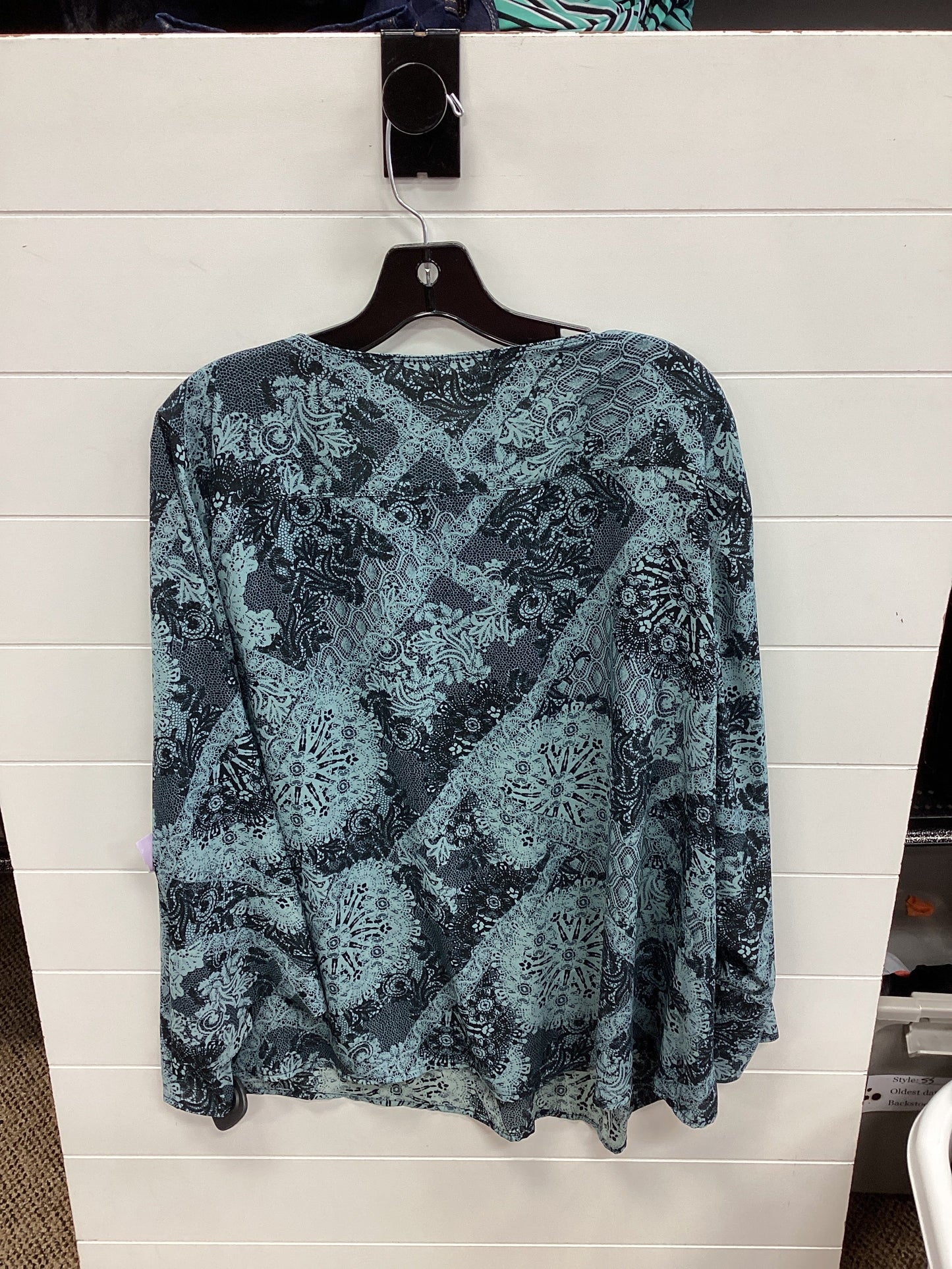 Top Ls By Maurices In Black & Blue, Size:3X