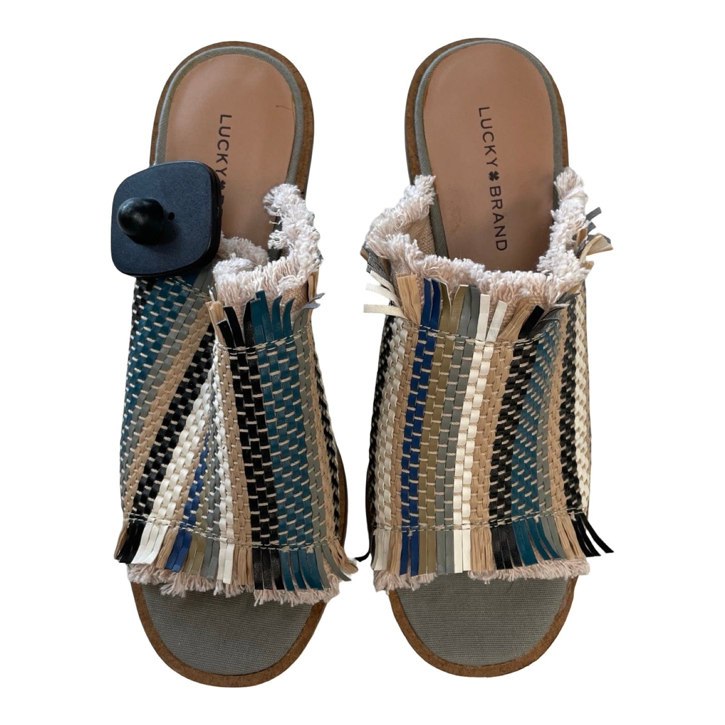 Sandals Heels Wedge By Lucky Brand In Multi, Size:7.5