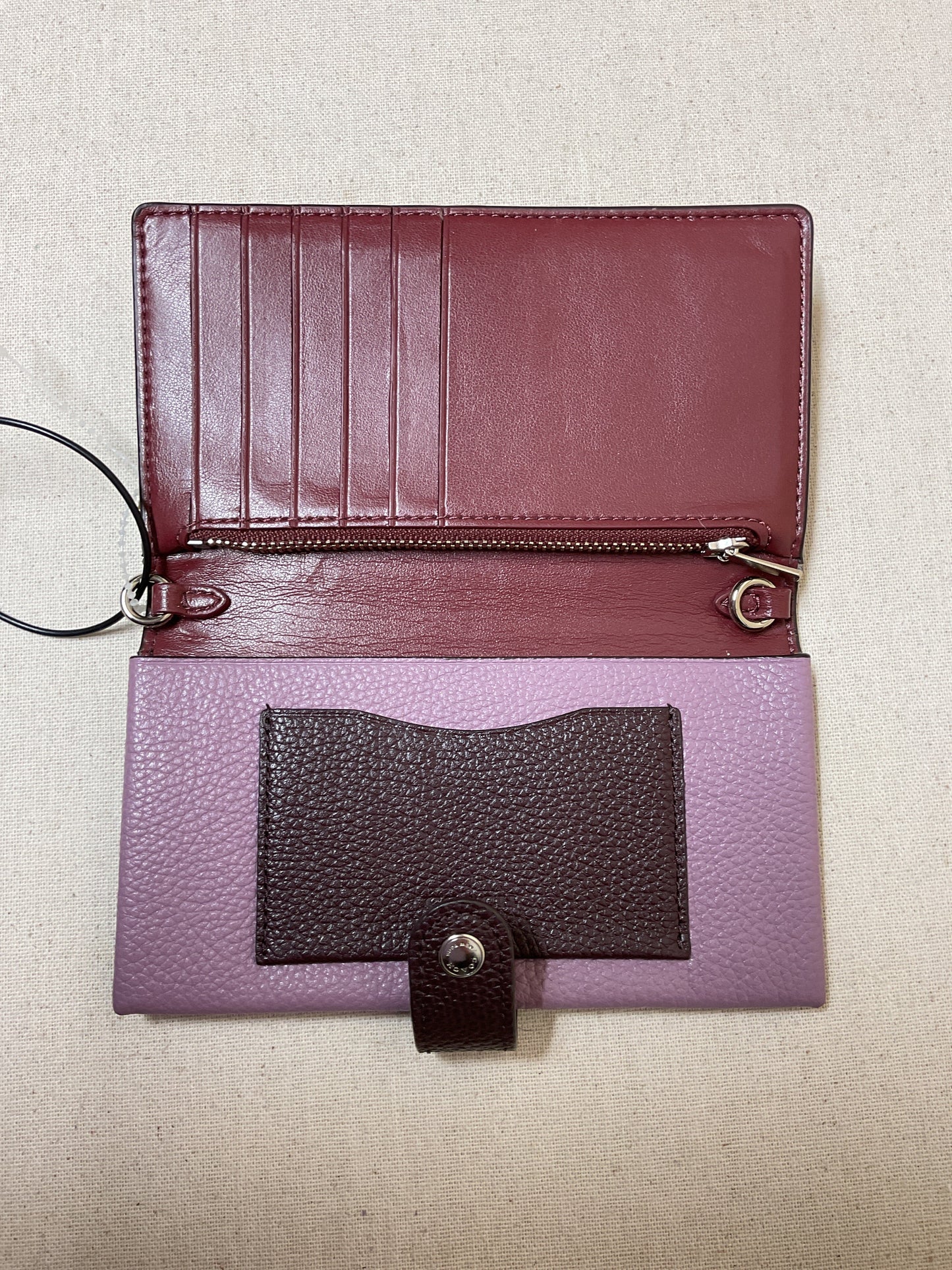 Wallet Designer By Coach In Purple, Size:Small