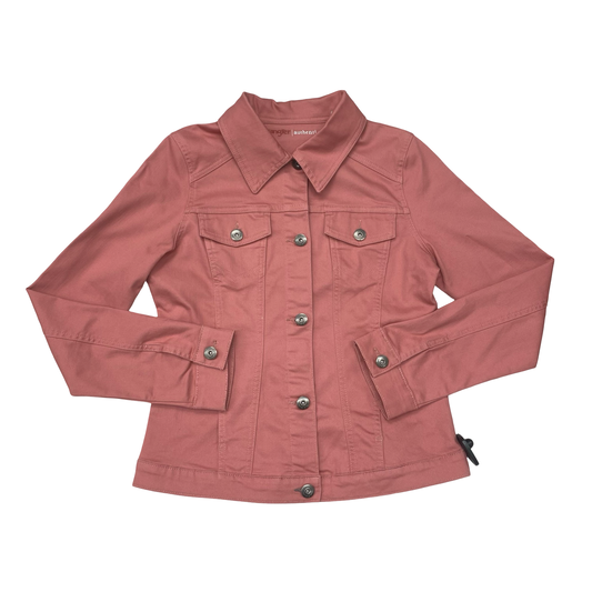 Jacket Denim By Wrangler In Pink Denim, Size:M