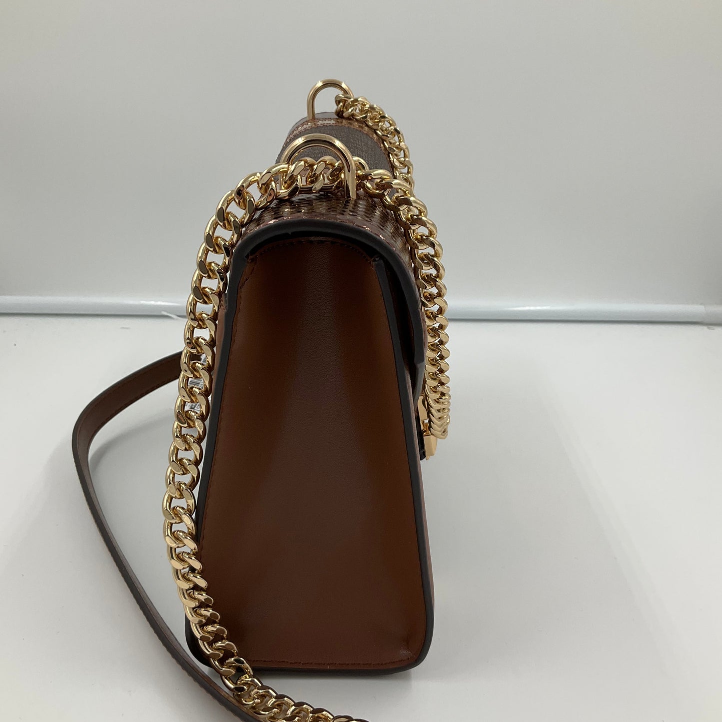 Crossbody Designer By Michael Kors In Brown, Size:Small