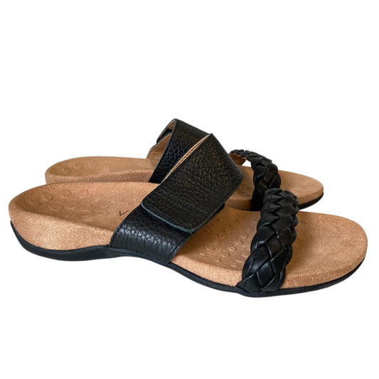 Sandals Flats By Vionic In Black, Size:6.5