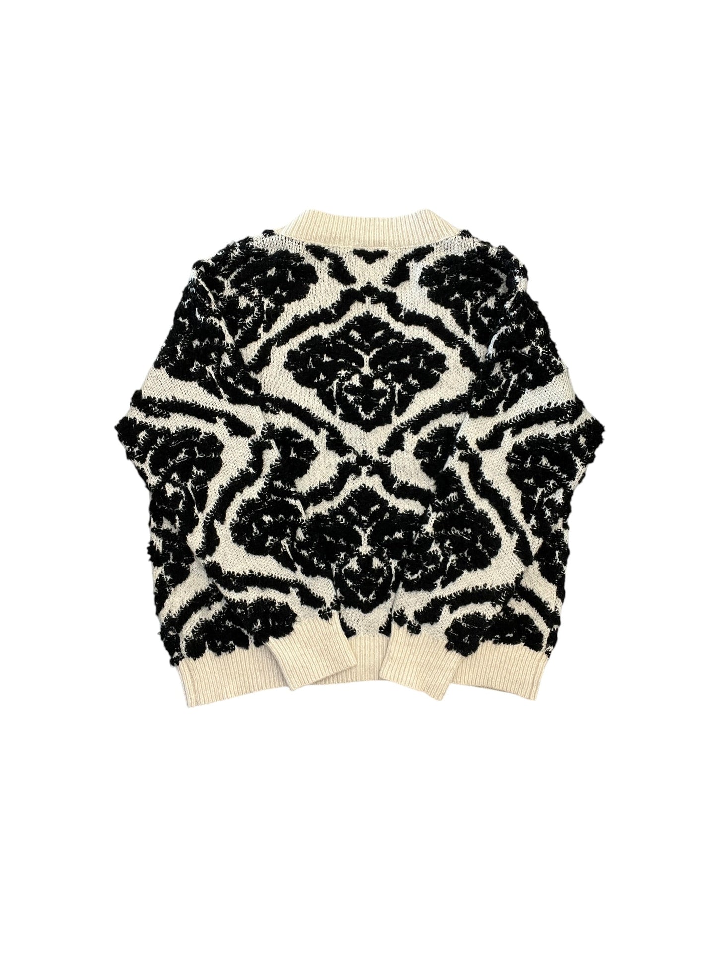 Cardigan By Cmb In Black & Cream, Size:M