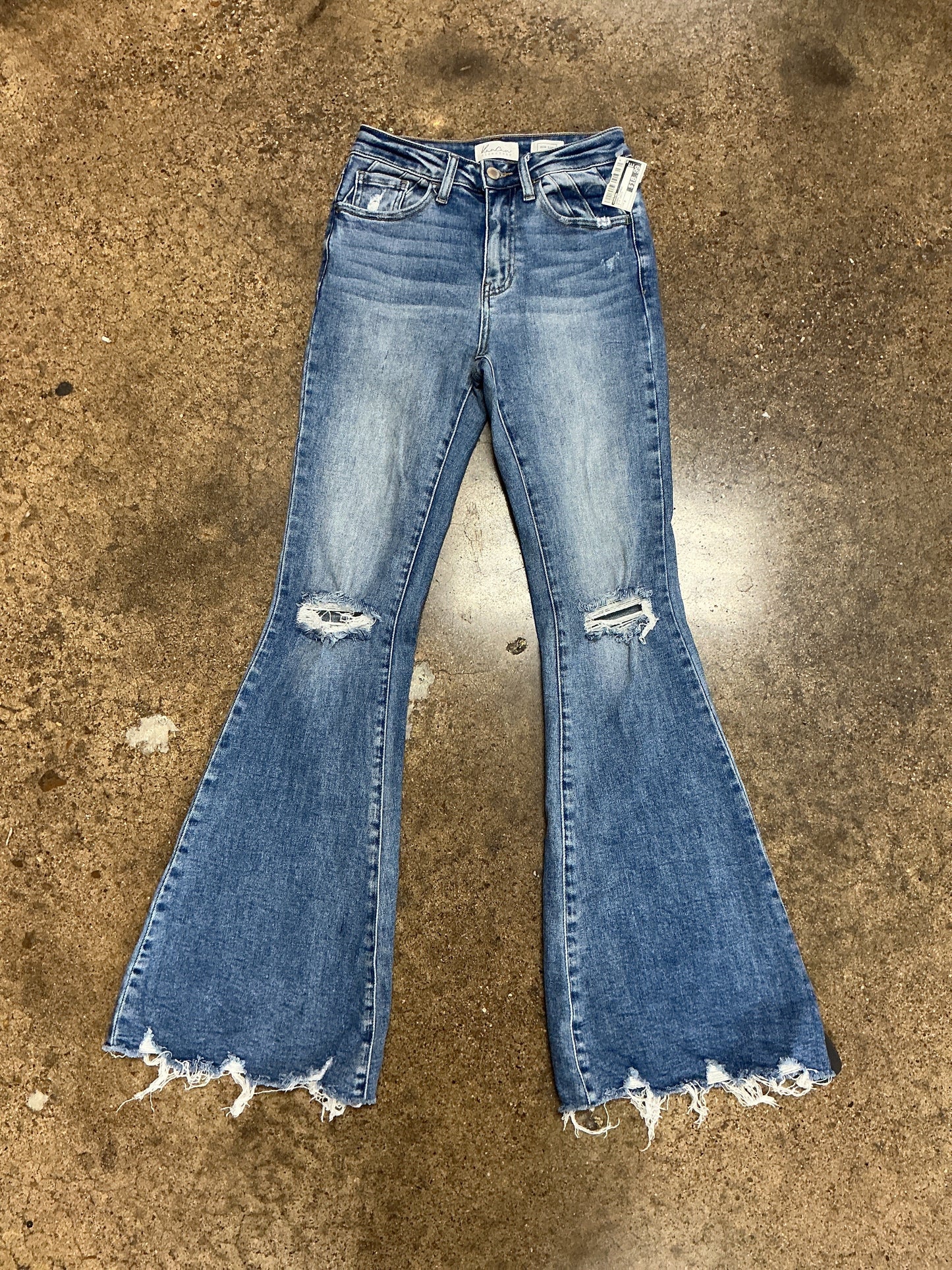 Jeans Flared By Kancan In Blue Denim, Size:0