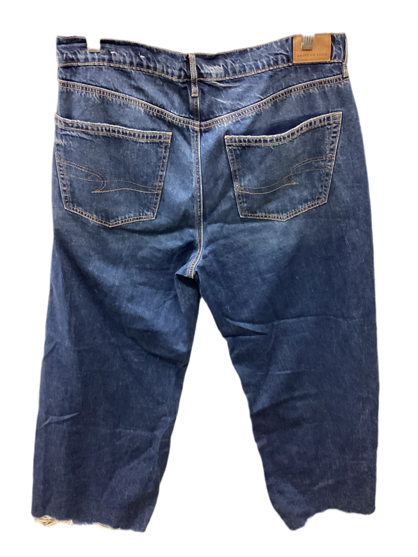 Jeans Wide Leg By American Eagle In Blue Denim, Size:12