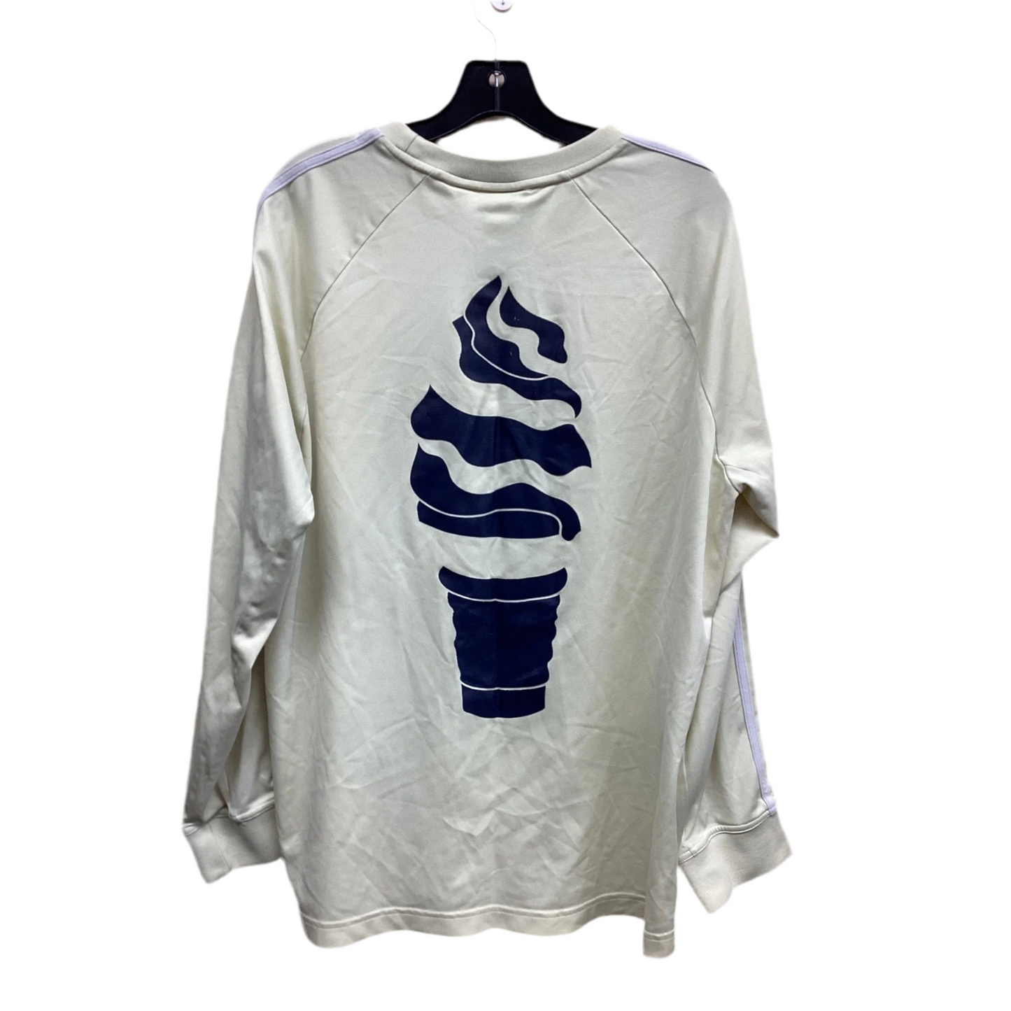 Athletic Top Long Sleeve Crewneck By Adidas In Yellow, Size: L