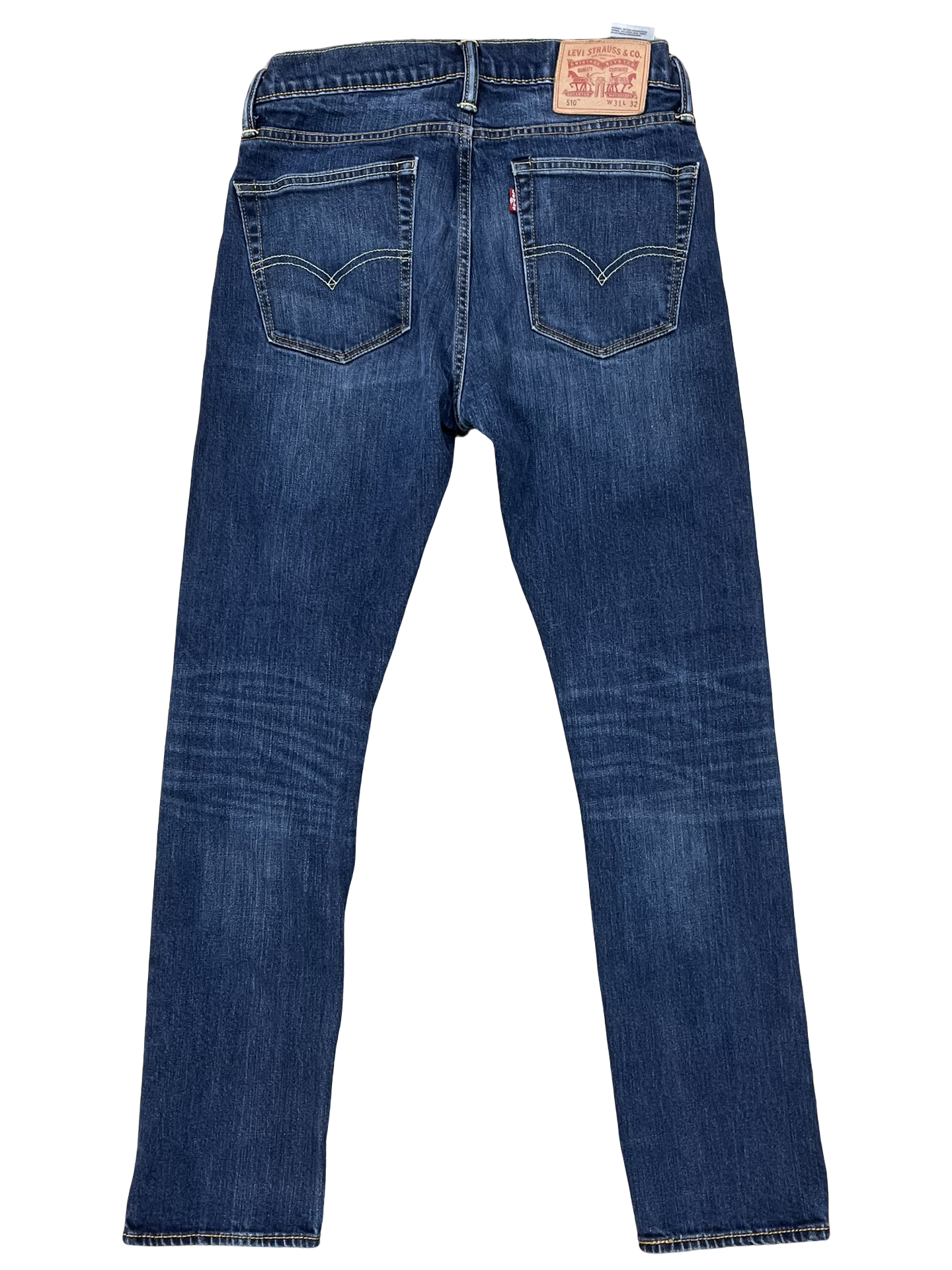 Jeans Skinny By Levis In Blue Denim, Size:12