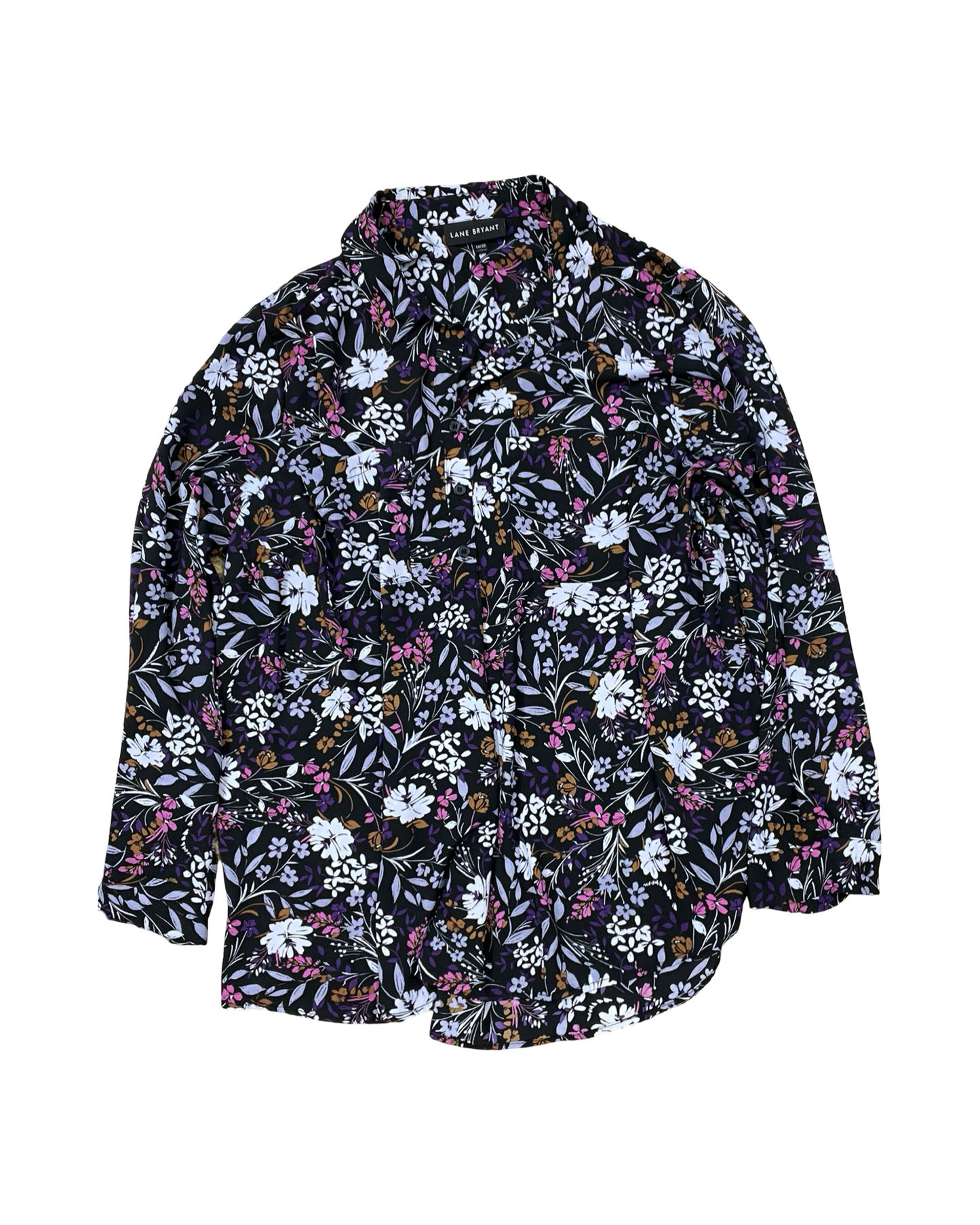 Top Ls By Lane Bryant In Black & Purple, Size:1X