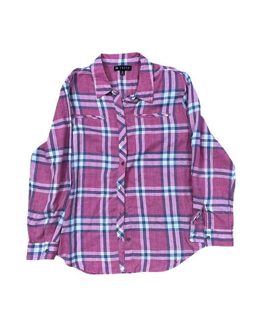 Blouse Ls By N Touch In Pink, Size:M