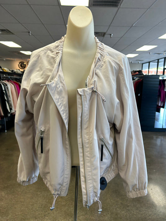 Athletic Jacket By Athleta In Tan, Size:M