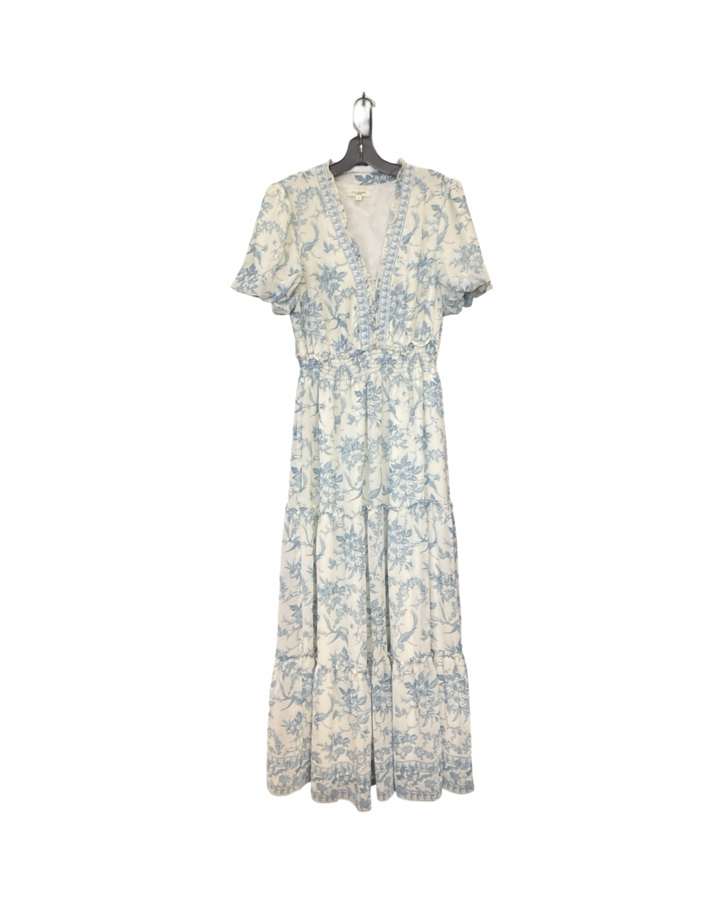 Dress Casual Maxi By Max Studio In Blue & White, Size:L