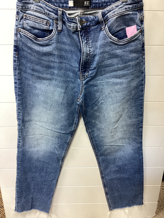 Jeans Straight By Kut In Blue Denim, Size:12