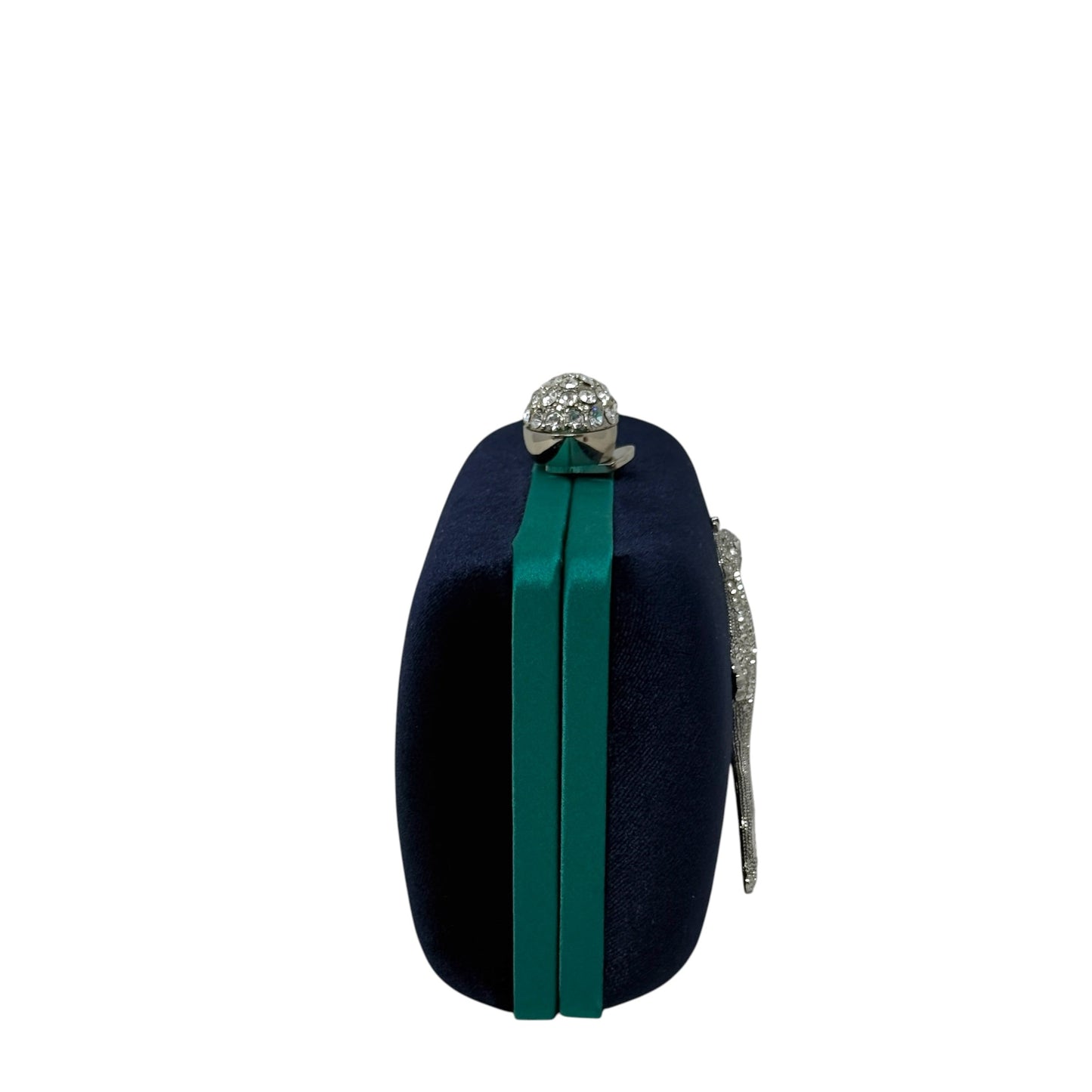 Crystal Embellished Lizard Evening Clutch By Franchi, Size: Small