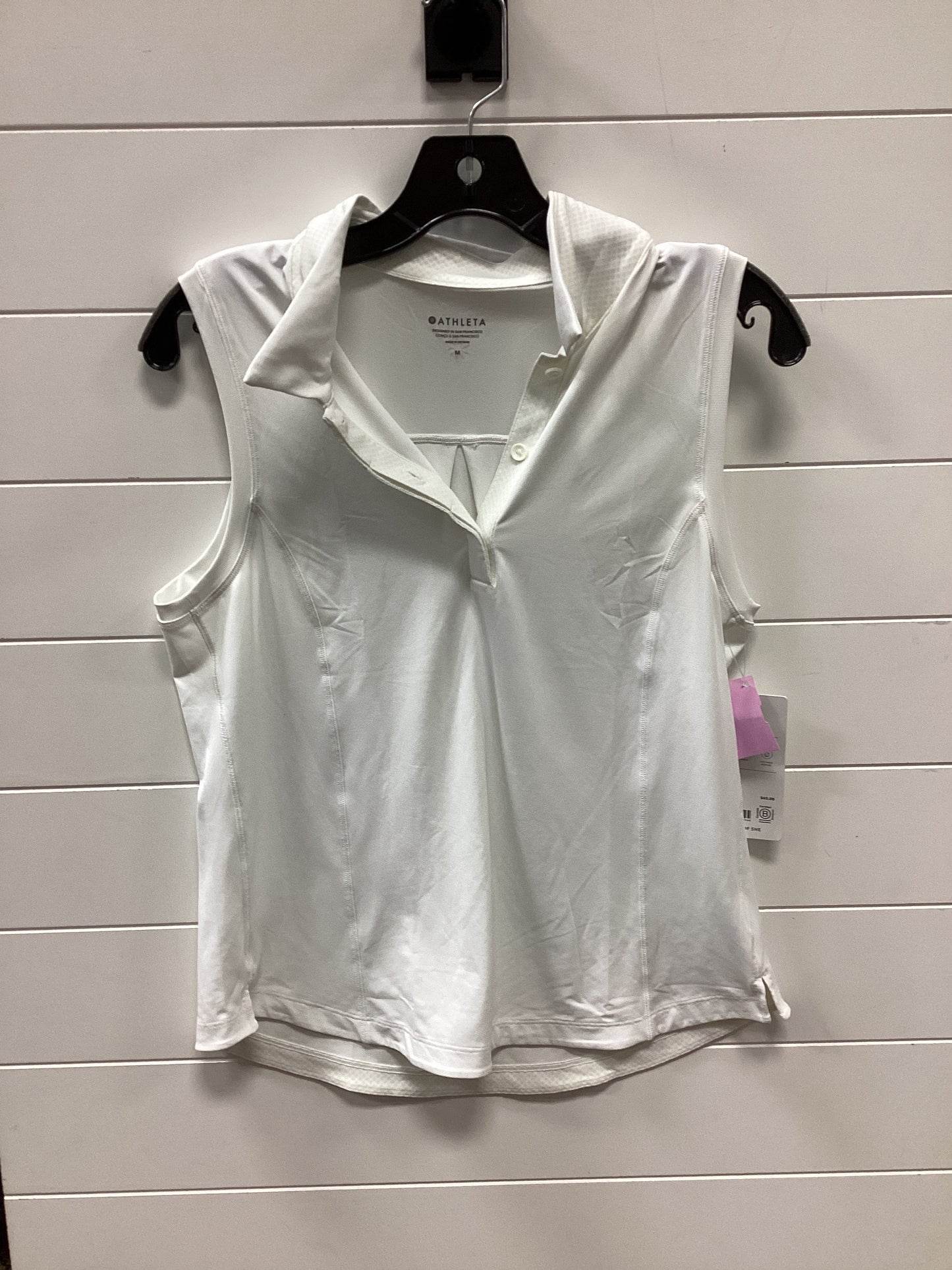 Athletic Tank Top By Athleta In White, Size:M