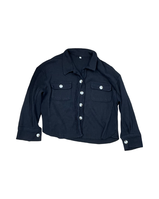 Blouse Ls By Clothes Mentor In Black, Size:M
