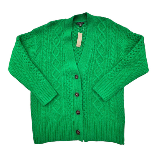 Sweater Cardigan By J. Crew In Green, Size:M