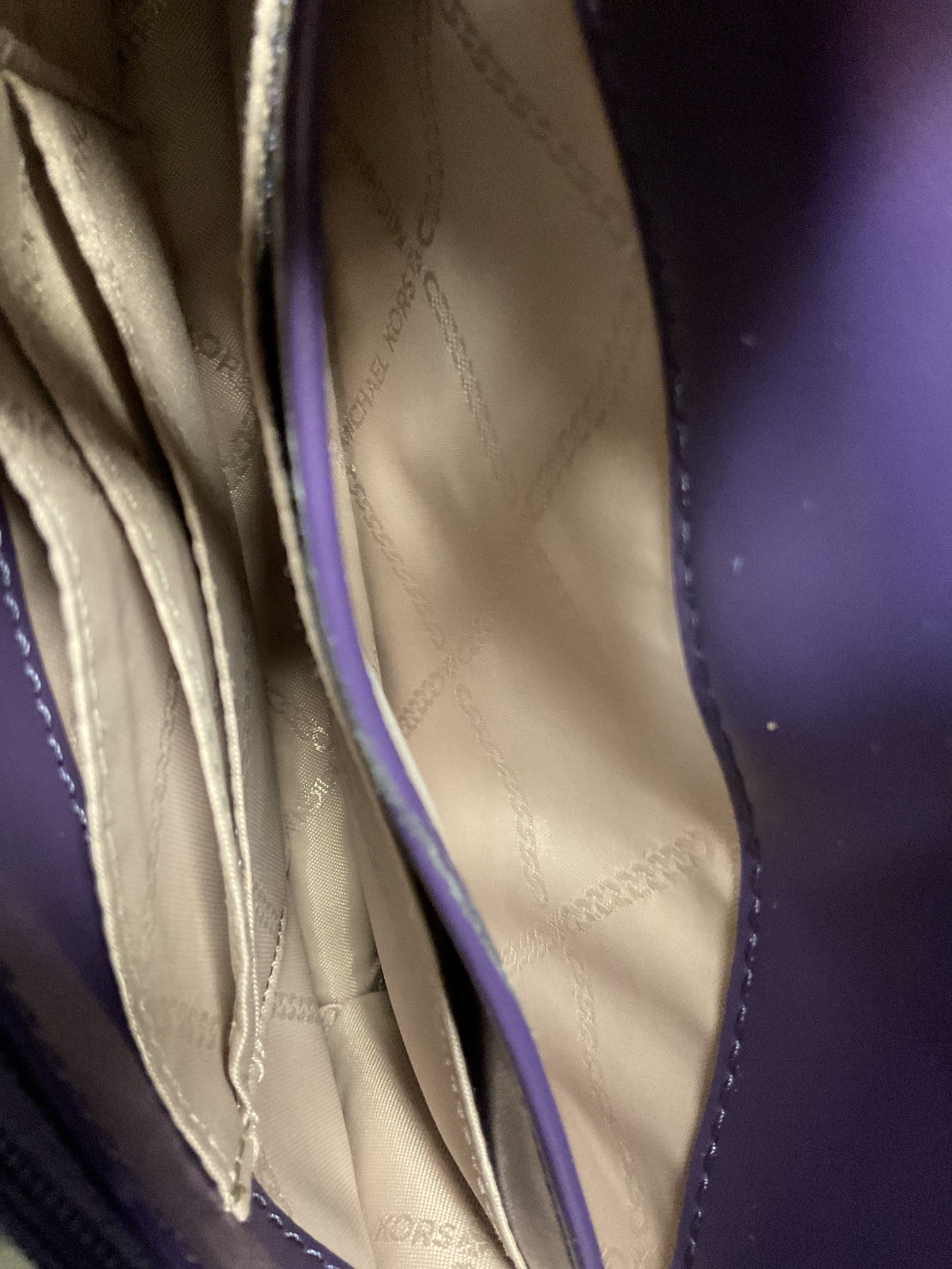 Crossbody Designer By Michael Kors In Purple, Size:Small