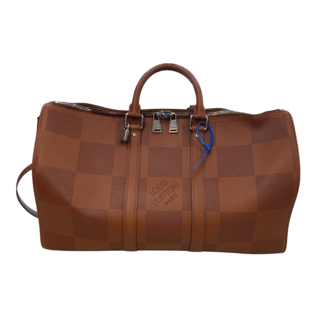 Duffle And Weekender Luxury Designer By Louis Vuitton In Brown, Size:Medium