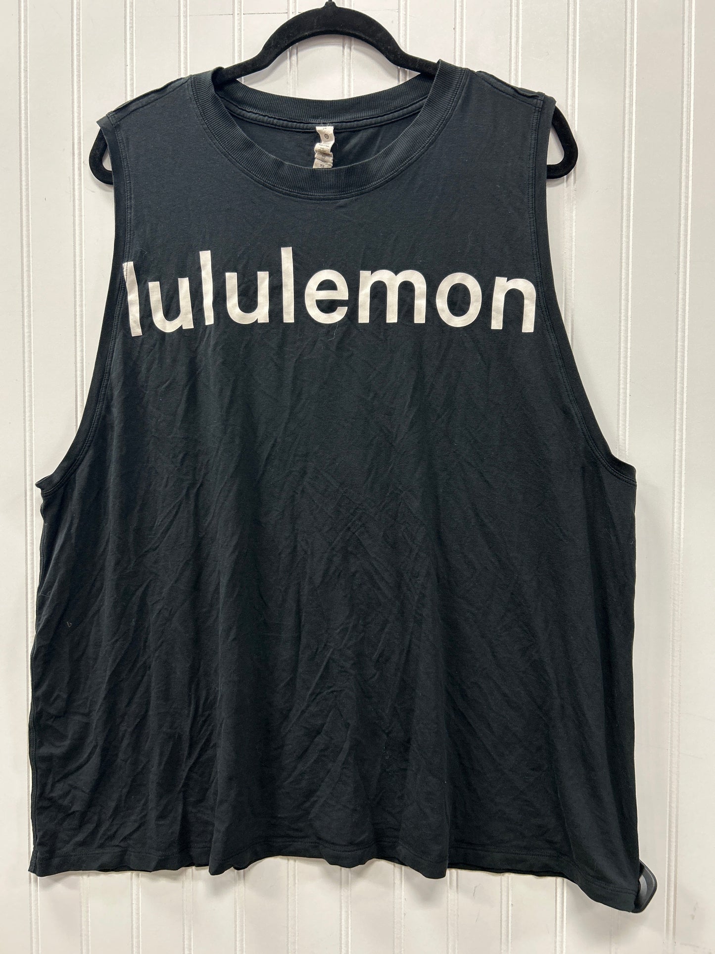 Athletic Tank Top By Lululemon In Black, Size:16