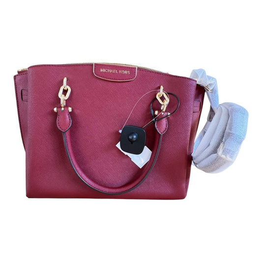 Handbag Designer By Michael Kors In Maroon, Size:Medium