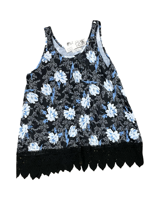 Top Sleeveless By Clothes Mentor In Blue & White, Size:2X