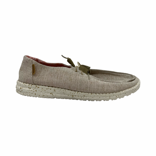 Shoes Flats By Hey Dude In Tan, Size:10