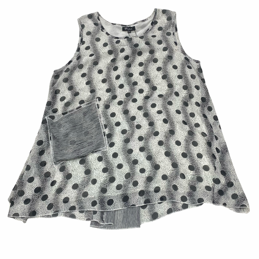 Top Sleeveless By PAPA In Polkadot Pattern, Size:Xxl