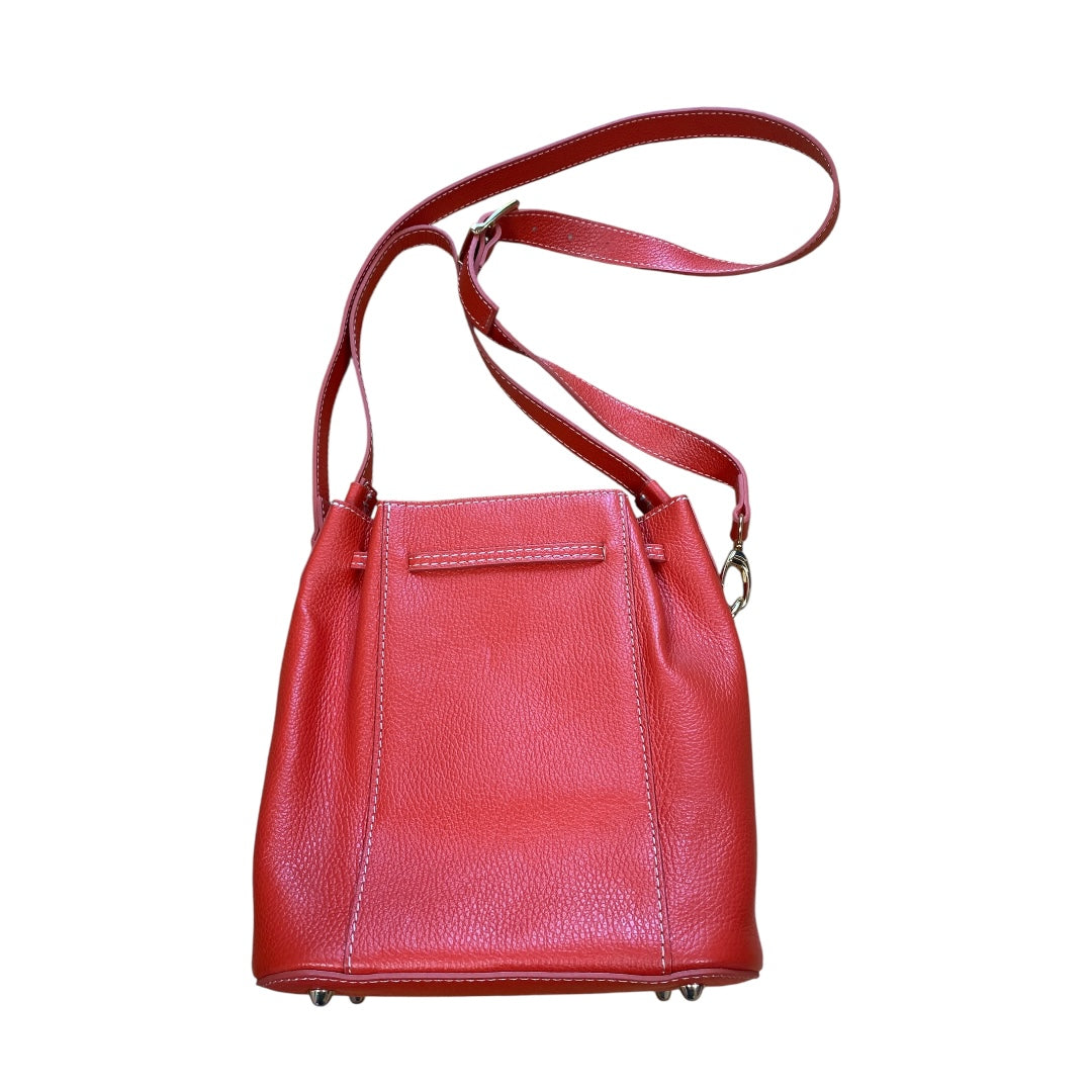 Handbag Leather By Cmb In Orange, Size:Medium