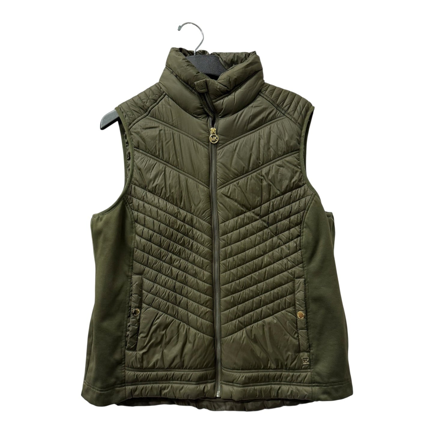 Vest Puffer & Quilted By Michael By Michael Kors In Green, Size:1X
