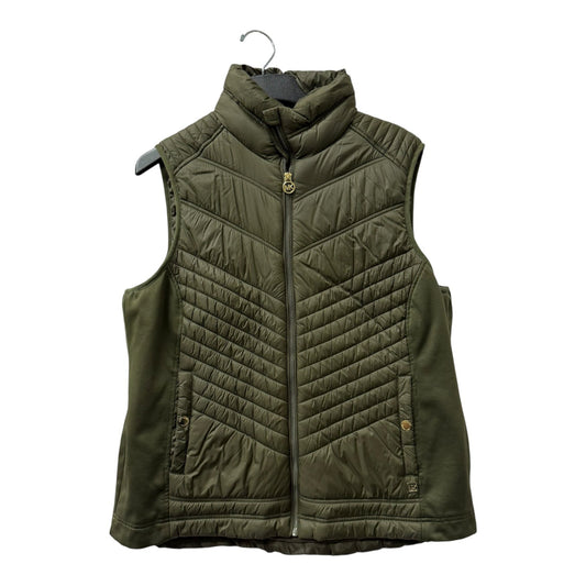 Vest Puffer & Quilted By Michael By Michael Kors In Green, Size:1X