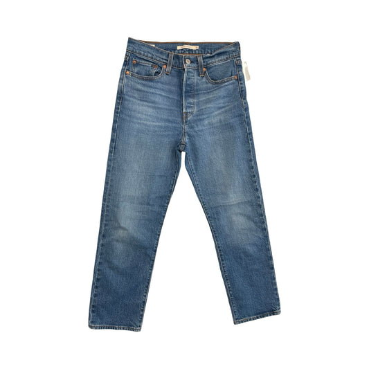 Jeans Straight By Levis In Blue Denim, Size:2
