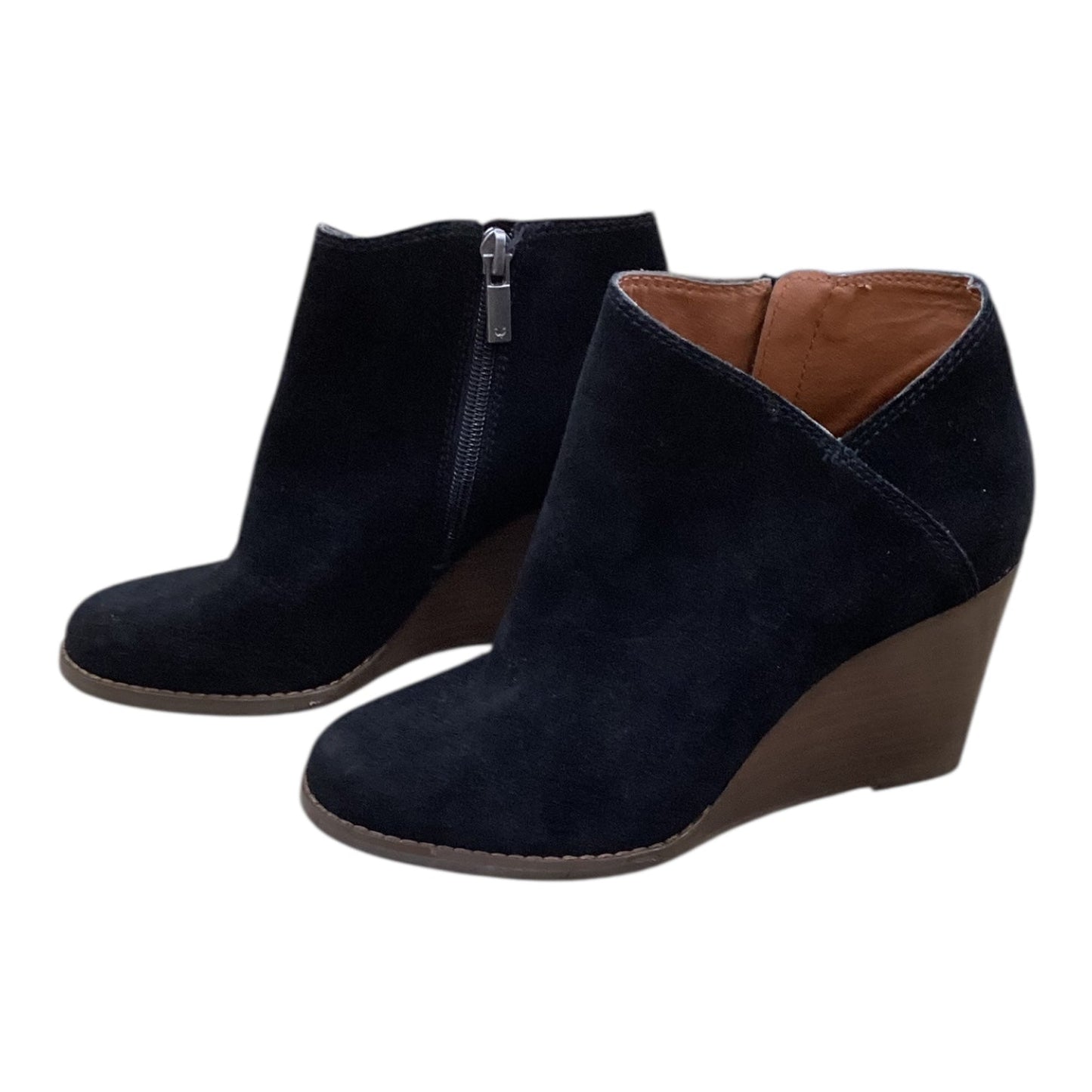 Boots Ankle Heels By Lucky Brand In Black, Size:6.5