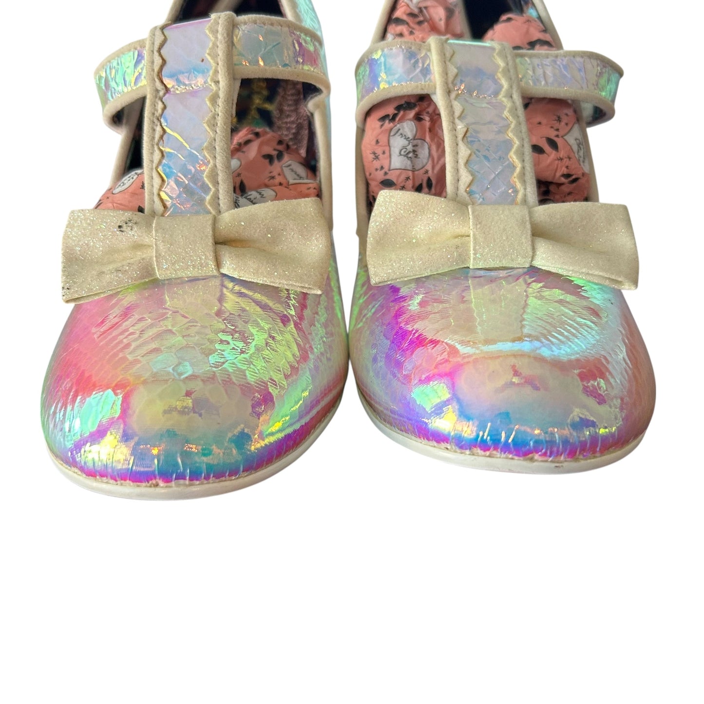 Shoes Heels Block By Irregular Choice In Silver, Size: 10.5