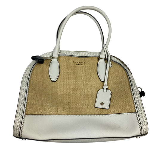 Handbag Designer By Kate Spade In Cream & Tan, Size:Medium