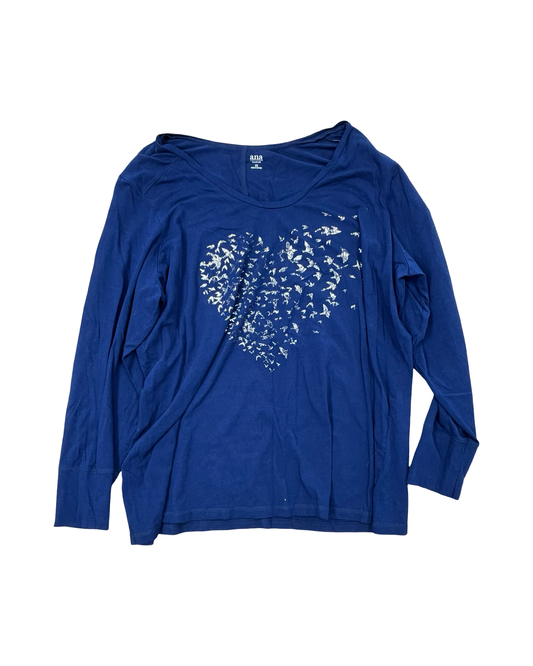 Top Ls By Ana In Navy, Size:2X
