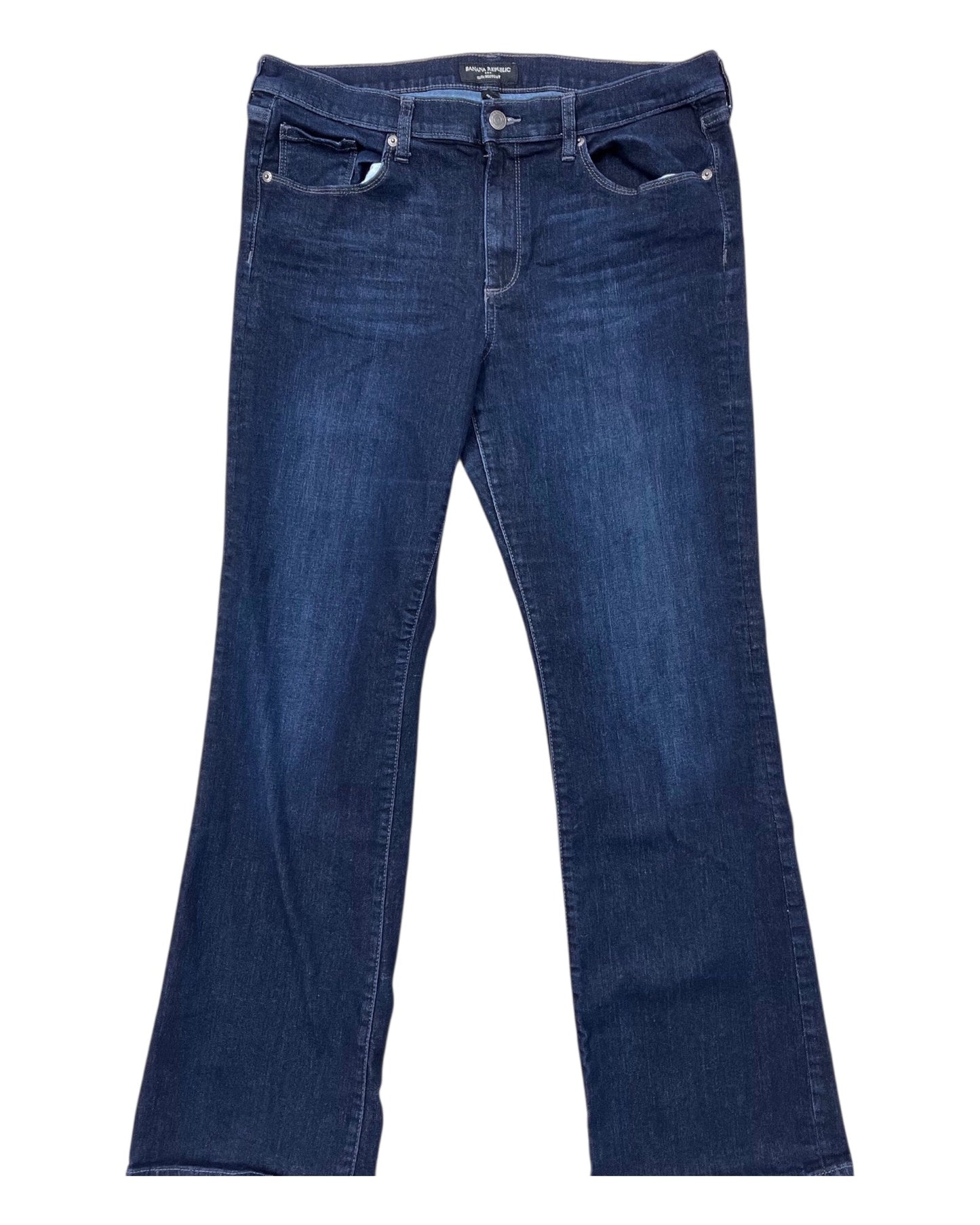 Jeans Straight By Banana Republic In Blue Denim, Size:14