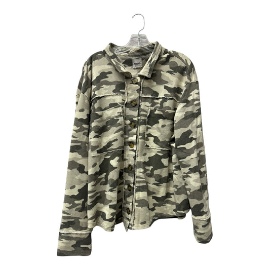 Jacket Shirt By Kensie In Grey, Size:L