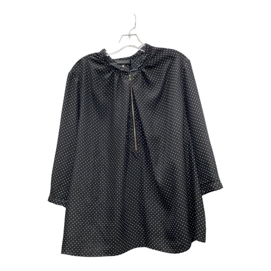 Top 3/4 Sleeve By Worthington In Polkadot Pattern, Size:3X