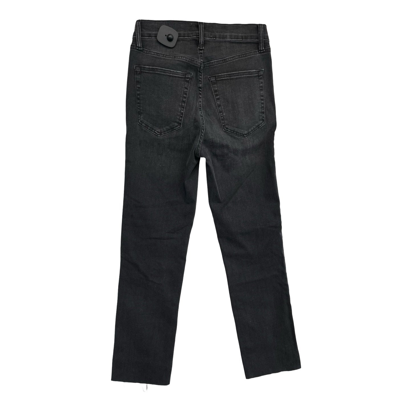 Jeans Straight By Frame In Black Denim, Size:0