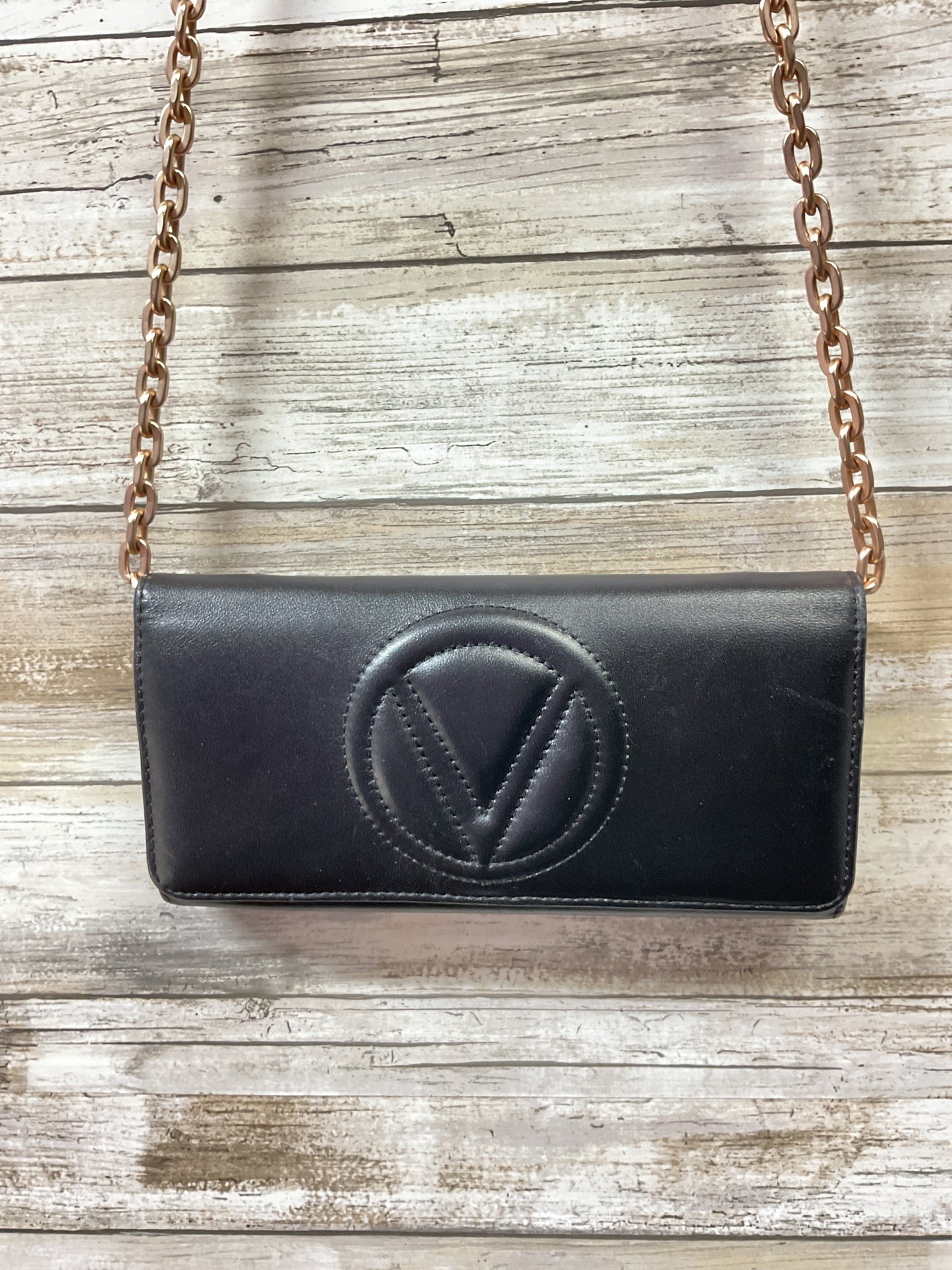 Handbag Designer By Valentino-Mario In Brown & Gold, Size:Medium