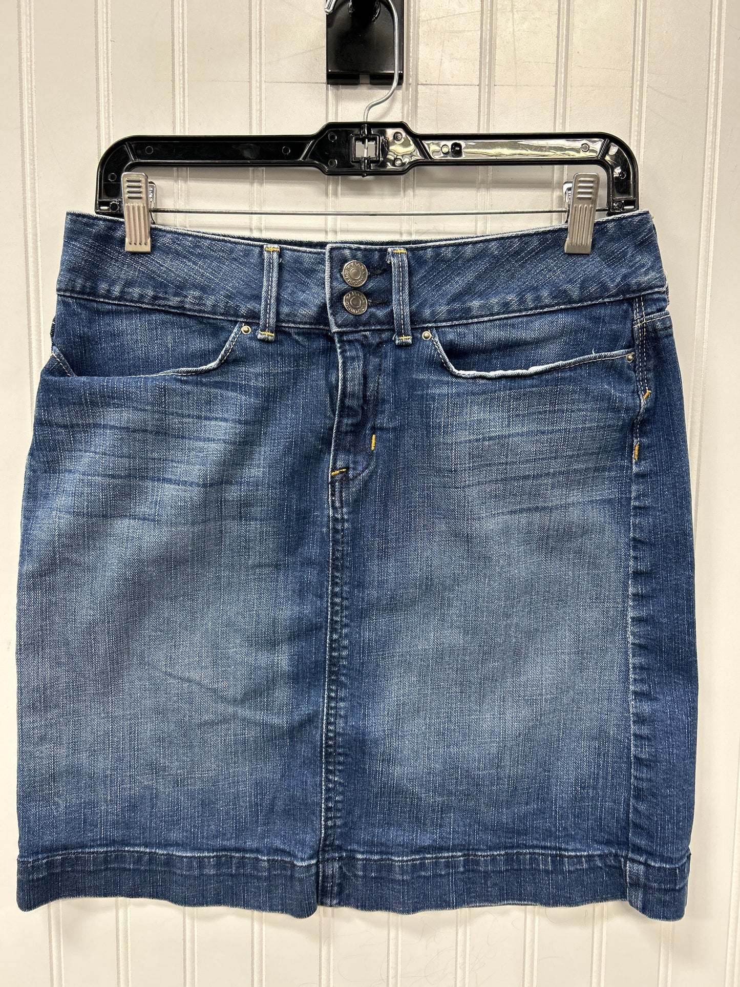 Skirt Midi By Banana Republic In Blue Denim, Size:6