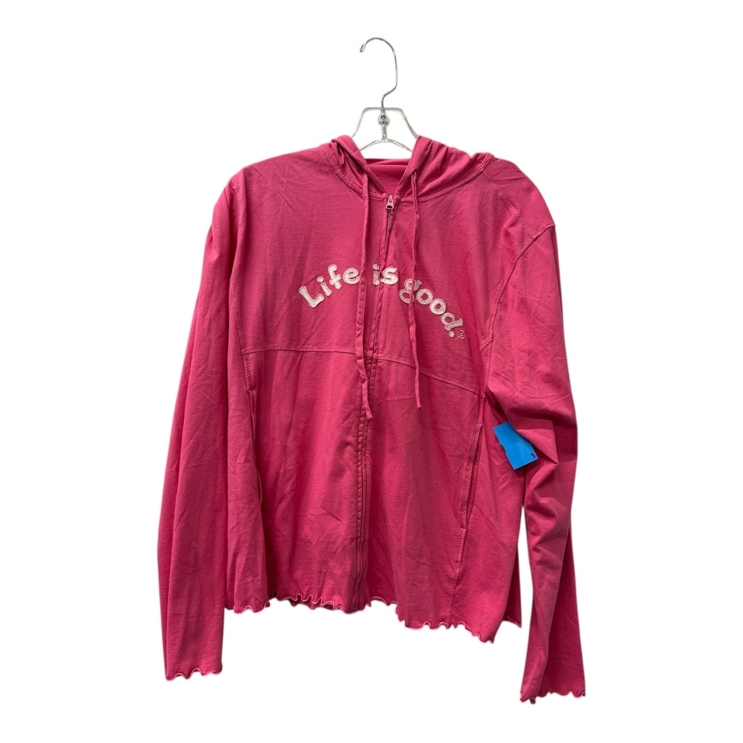 Athletic Jacket By Life Is Good In Pink, Size:Xl