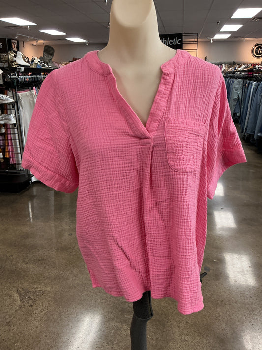 Top Ss By Gibson And Latimer In Pink, Size:S