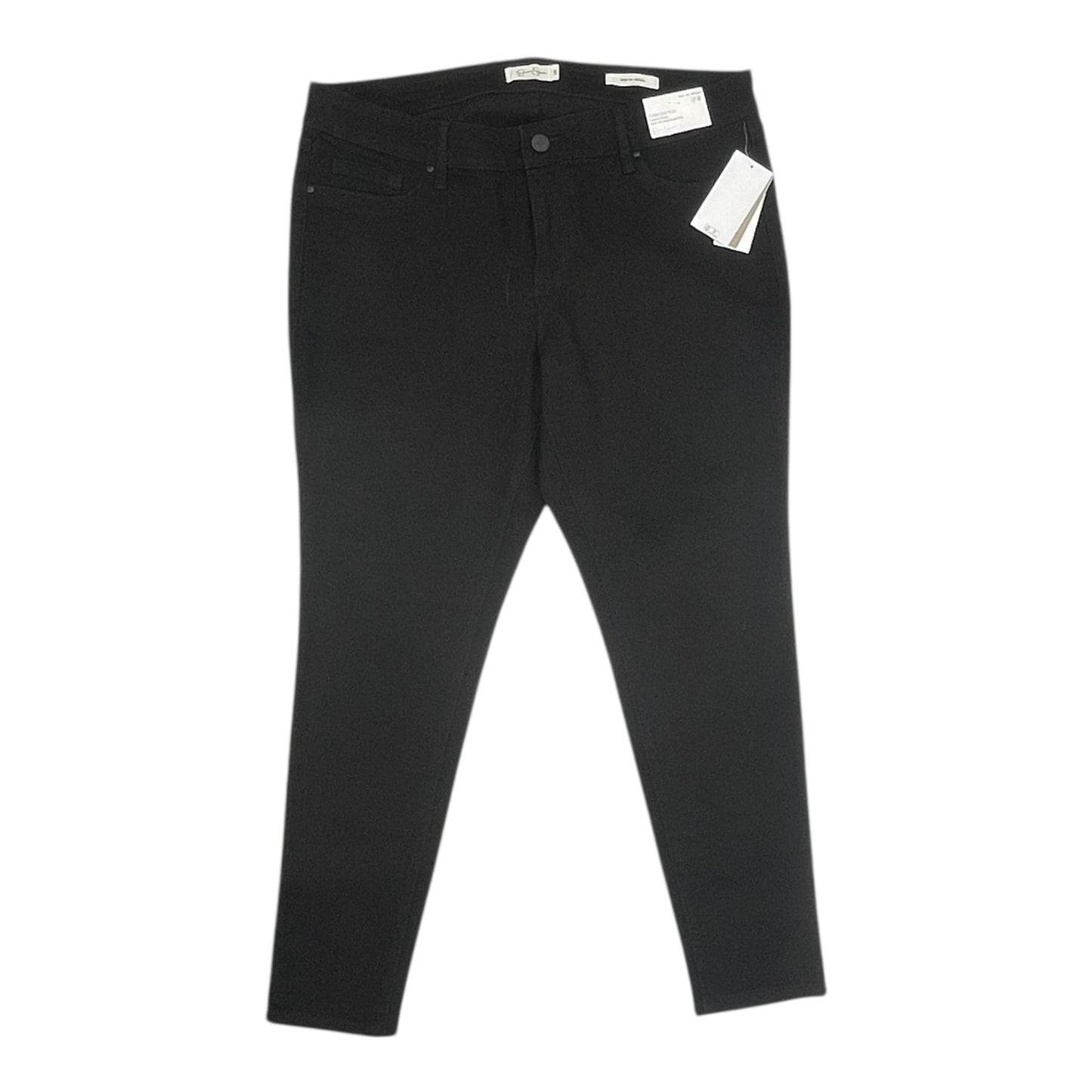 Jeans Skinny By Jessica Simpson In Black Denim, Size:18