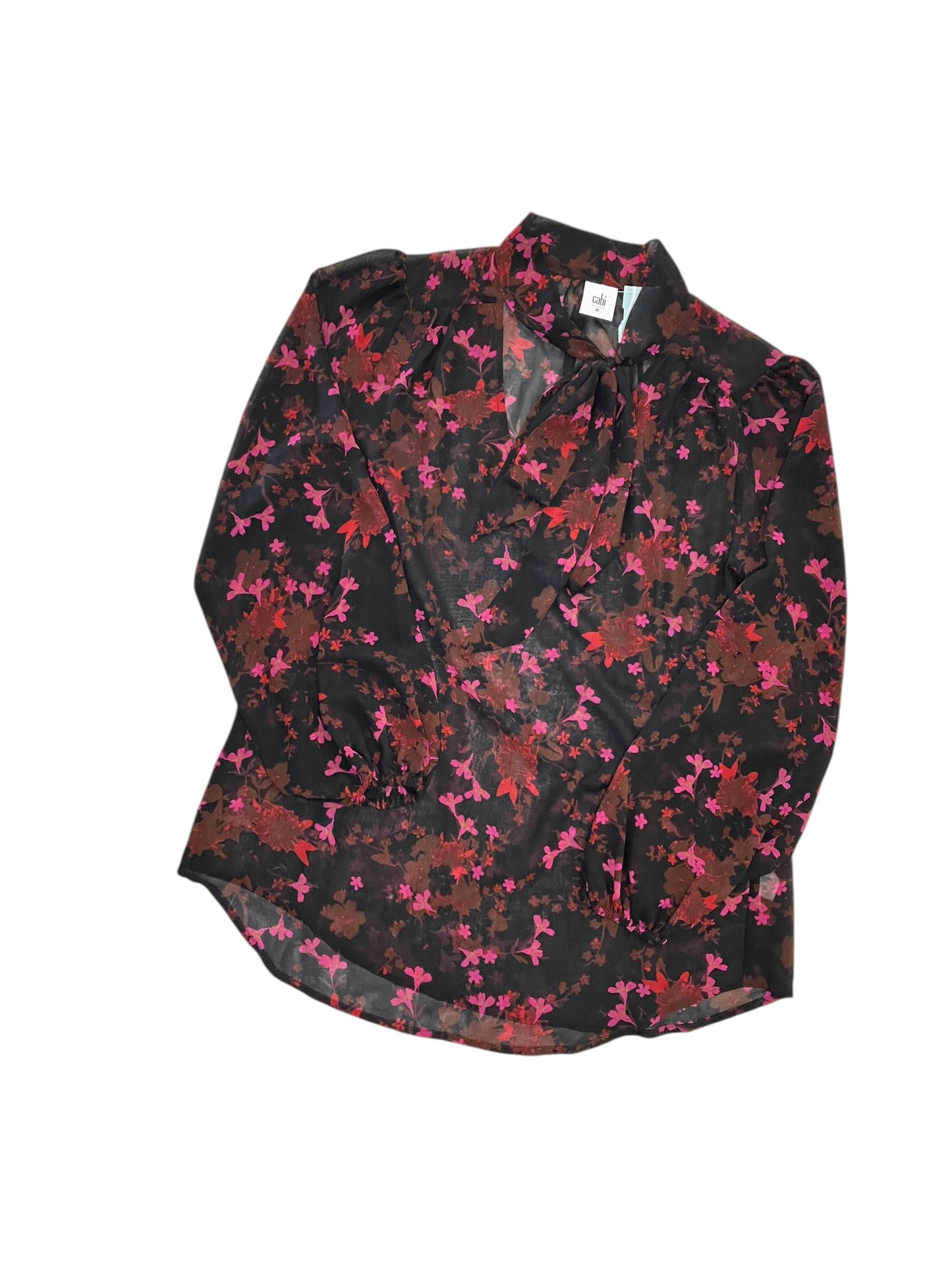 Blouse Ls By Cabi In Floral Print, Size:M