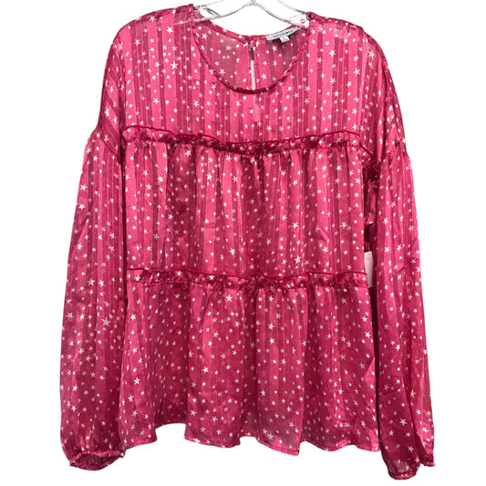 Top Ls By Love@fs In Pink & White, Size:Xl