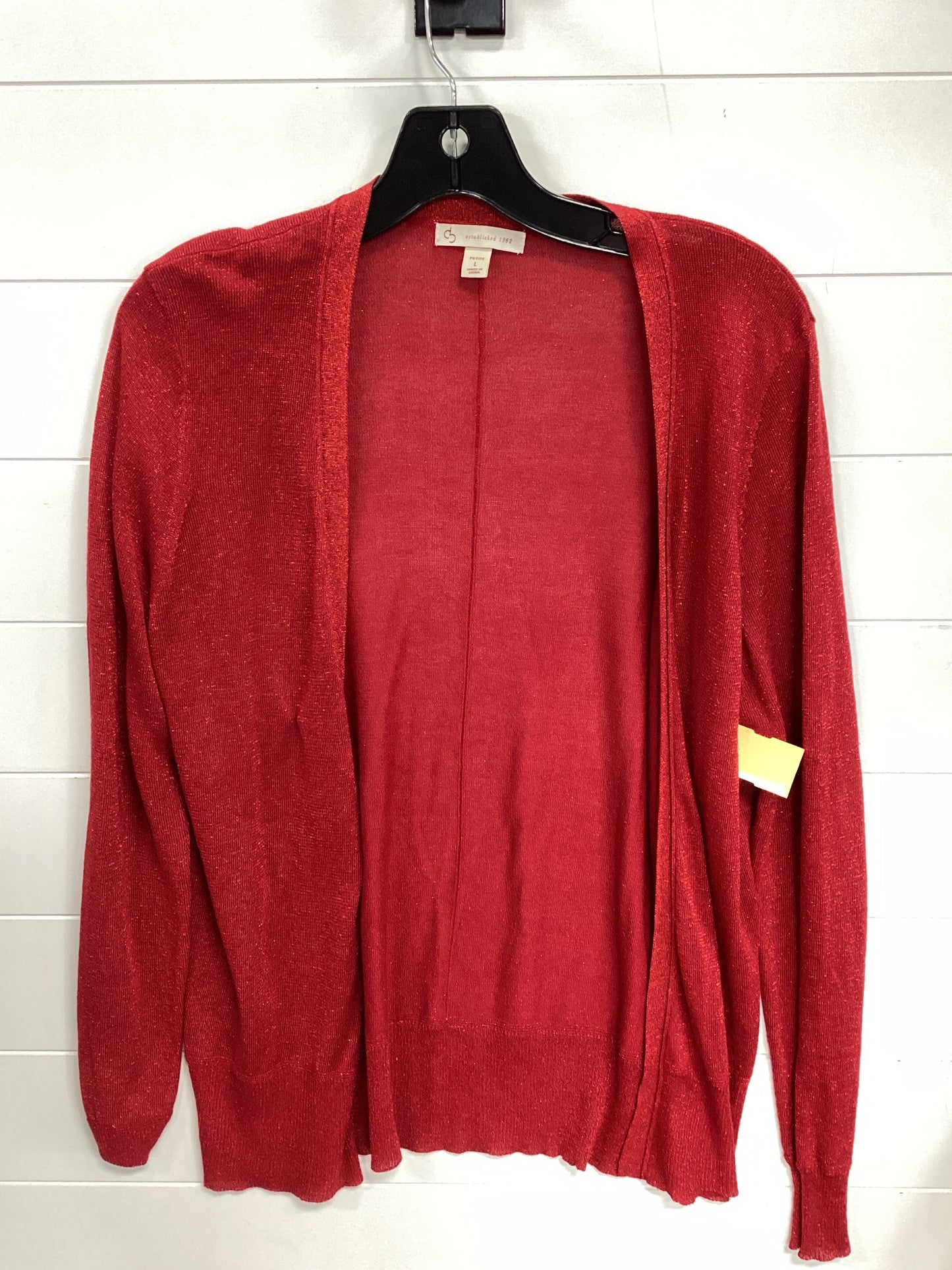 Cardigan By Dressbarn In Red, Size:Lp