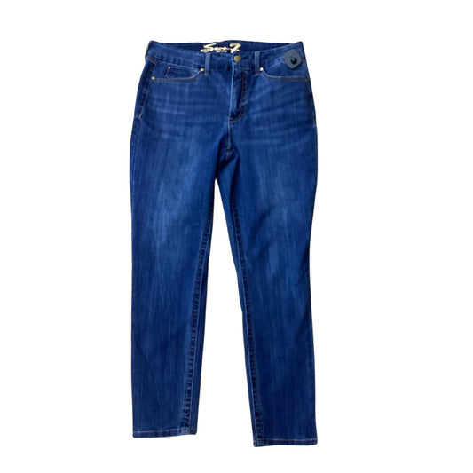 Jeans Skinny By Seven 7 In Blue Denim, Size:14