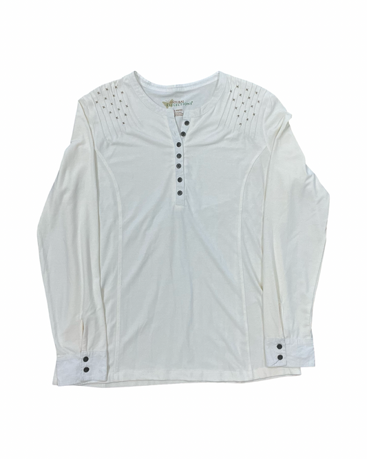 Top Ls By Natural Reflections In Cream, Size:Xl