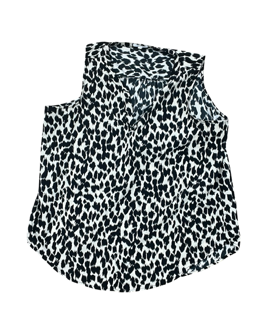 Top Sleeveless By Maurices In Black & Tan, Size:1X